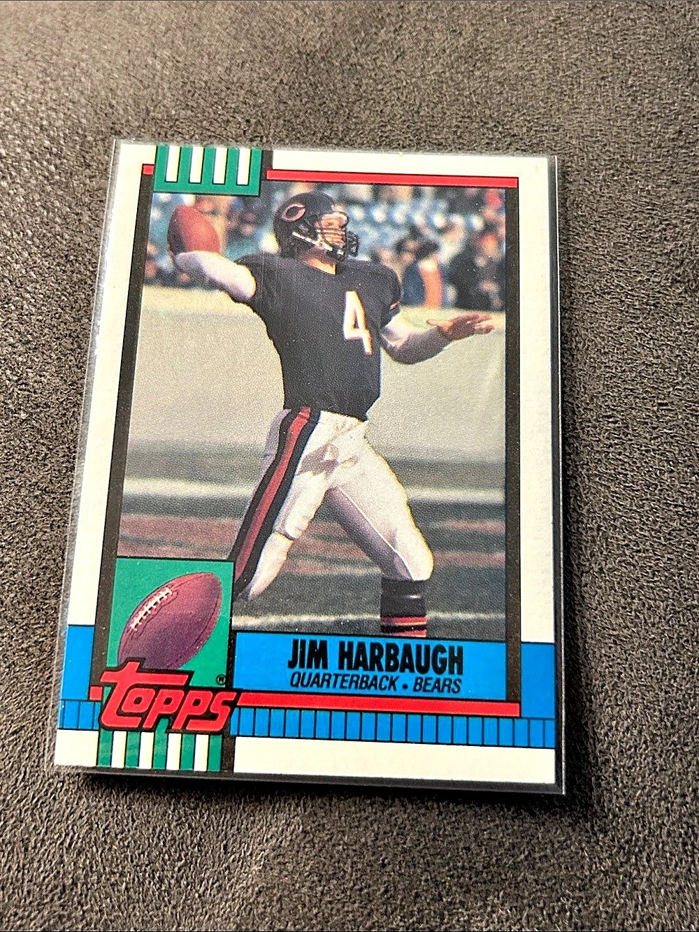 1990 TOPPS FOOTBALL Card #366 Jim Harbaugh Chicago Bears